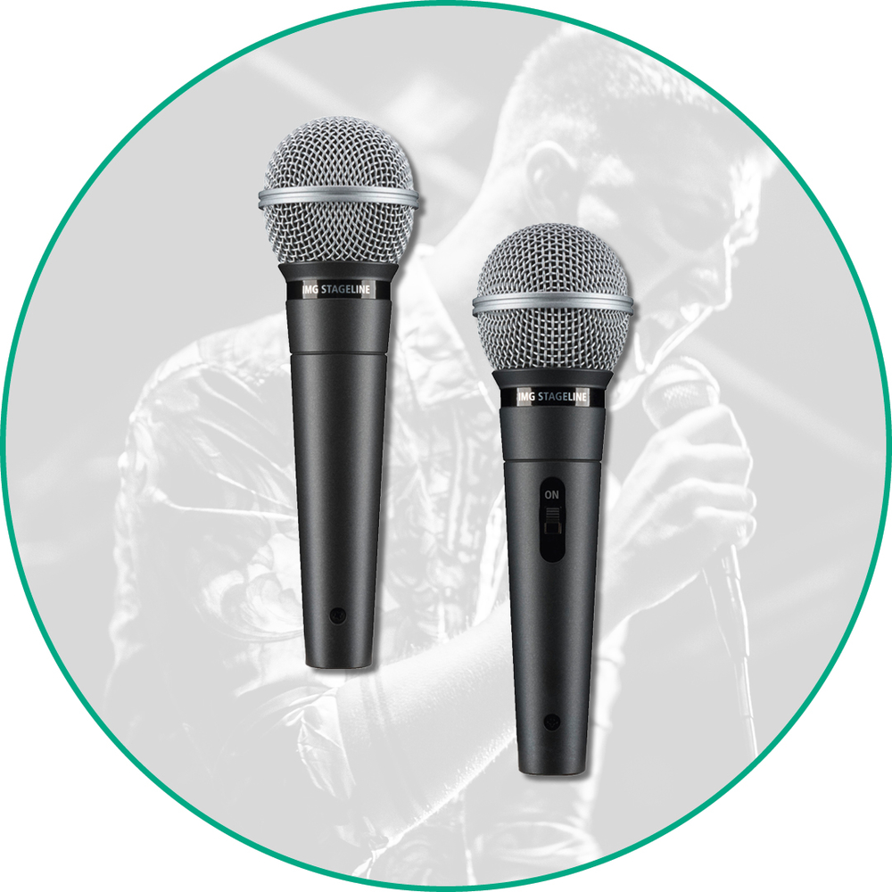 in Schwarz Sprach-Verstärker mit Supernieren-Charakteristik inklusive Mikrofon-Halter Adapter-Schraube und Mikrofon-Tasche IMG STAGELINE DM-7 dynamisches Mikrofon für Bühne und Gesang
